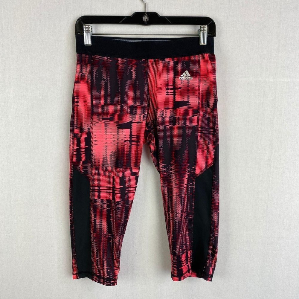 Adidas Red Pattern Capri Legging - image 1
